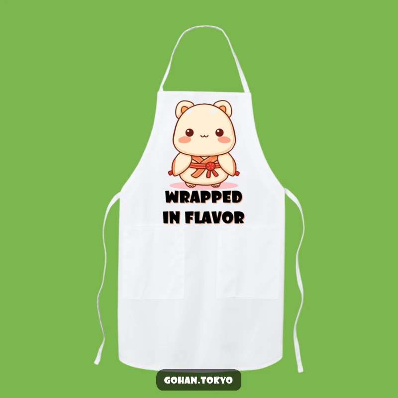 Funny Dumpling Apron: Kimono Chef Character - Culinary Funny Gift!