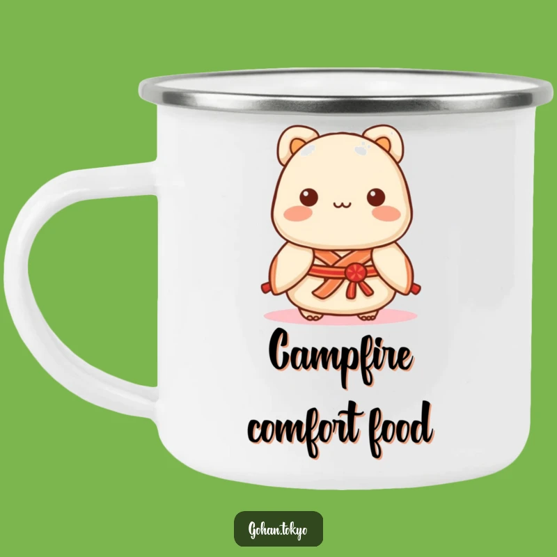 Funny Dumpling Camping Mug: Kimono Adventure Character - Outdoor Funny Gift