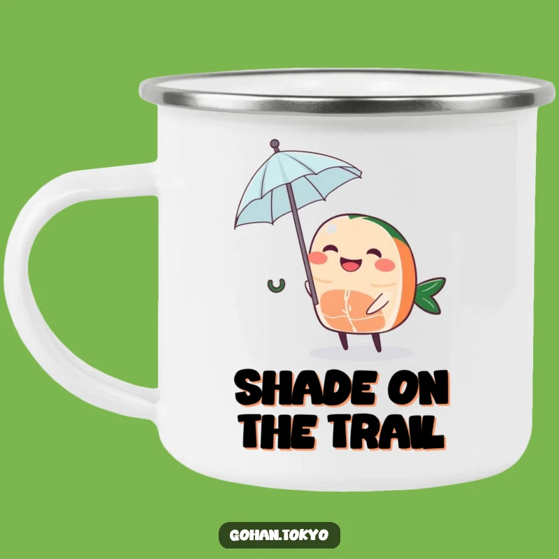 Funny Sashimi Camping Mug: Grinning Umbrella - Outdoor Funny Gift