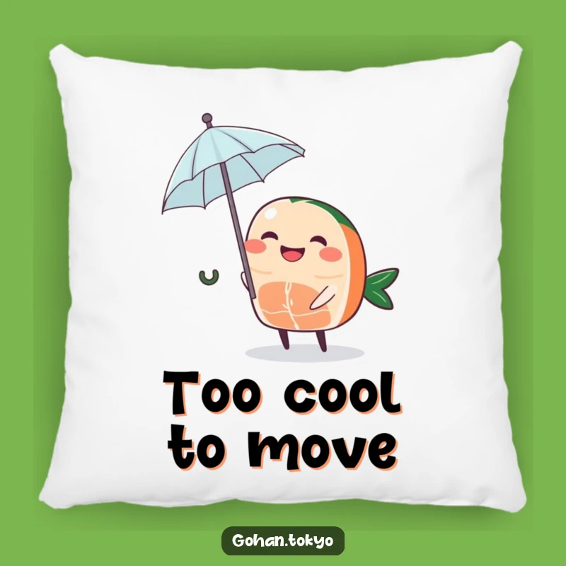 Funny Sashimi Pillow: Grinning Umbrella Comfort - Soft Funny Gift Cushion
