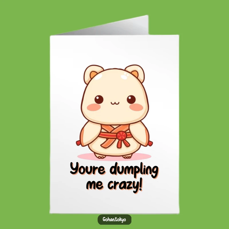 Free Printable Birthday Card: Playful Dumpling Sash Fun, Downloadable DIY Gift